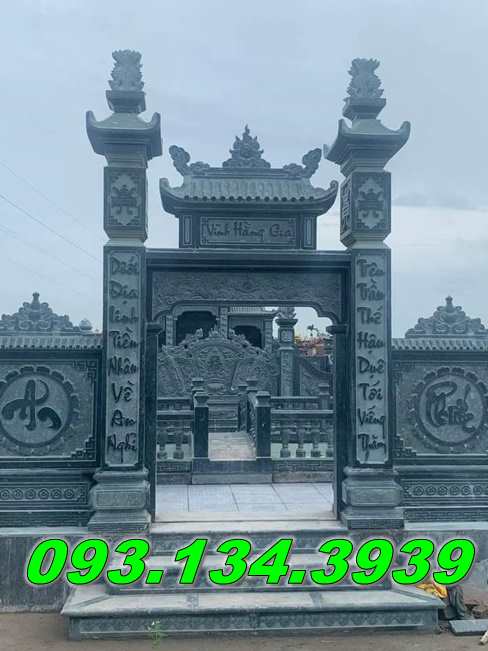 Mẫu cổng đá nhà mồ đẹp^2025